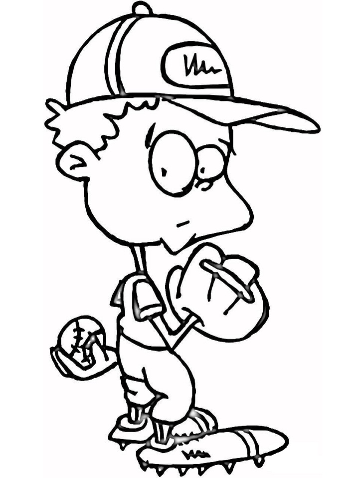 cậu bé ném bóng