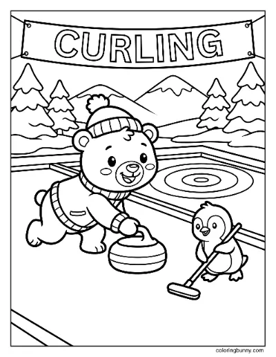 Trang Tô Màu Curling Thế Vận Hội Mùa Đông