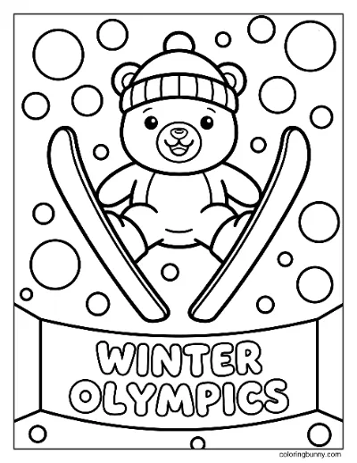 Trang Tô Màu Nhảy Ván Tuyết Thế Vận Hội Mùa Đông