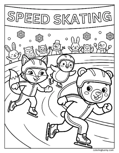 Trang Tô Màu Trượt Băng Tốc Độ Thế Vận Hội Mùa Đông