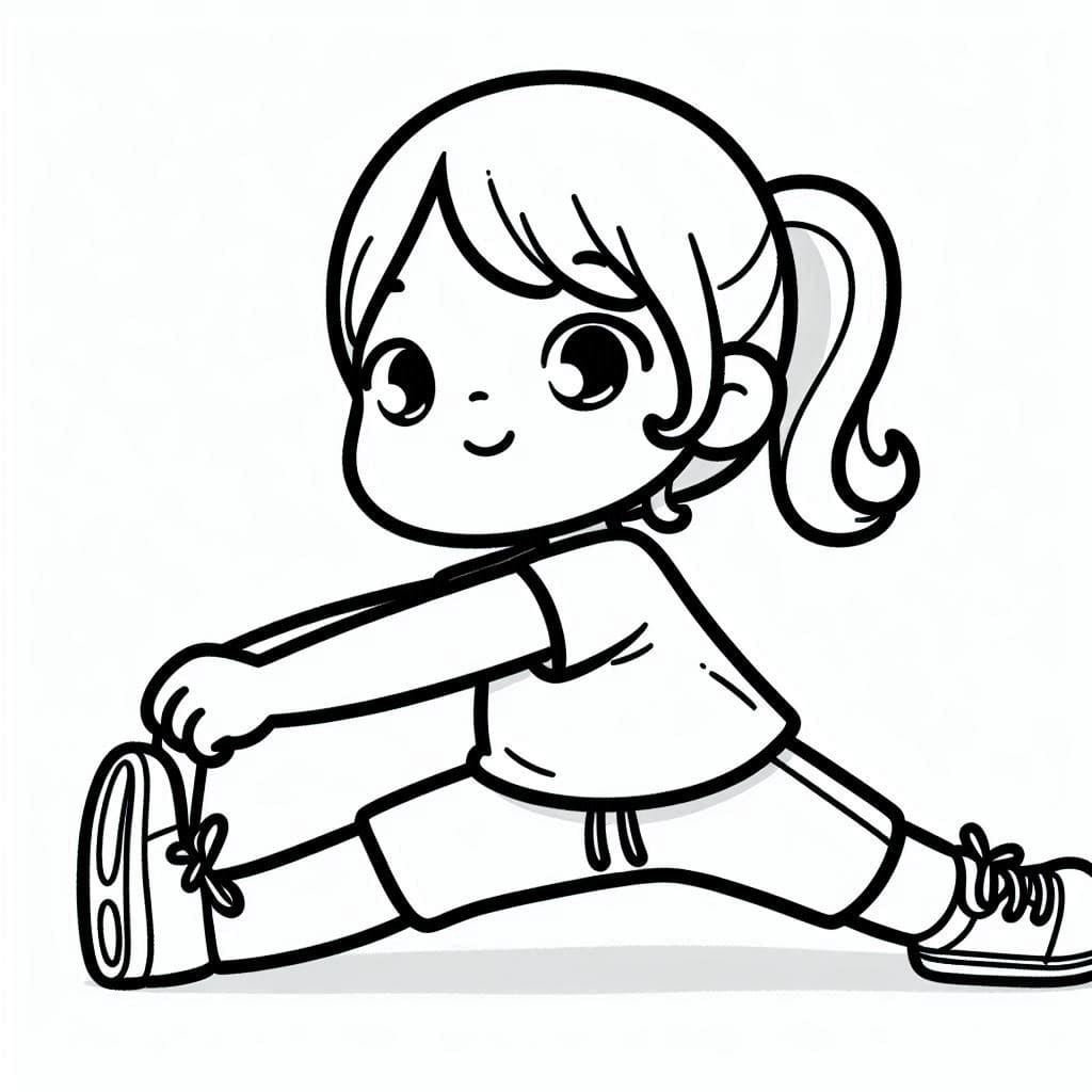 Bé Gái Đáng Yêu Tập Thể Dục