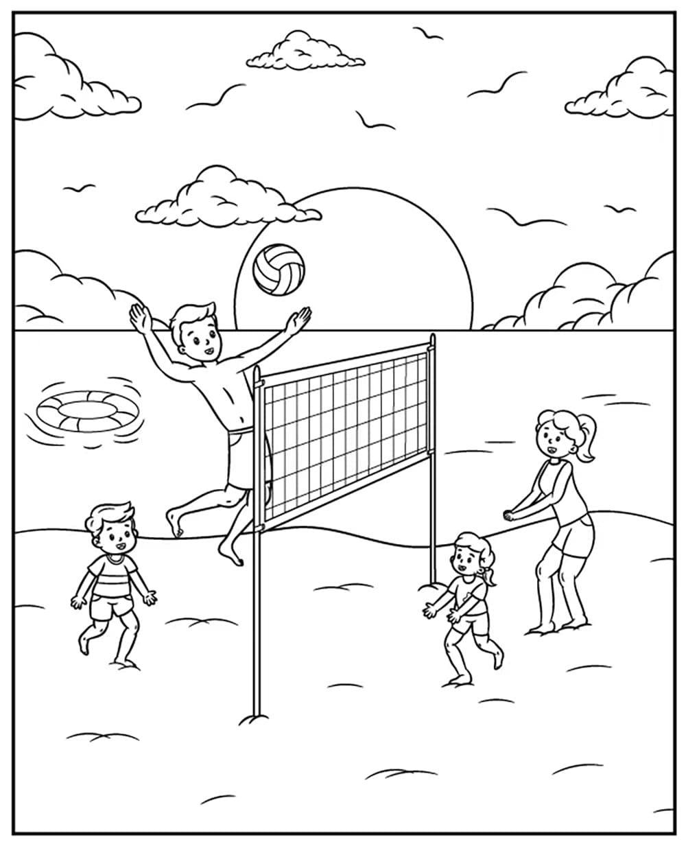 Bóng Chuyền Bãi Biển Vui Vẻ