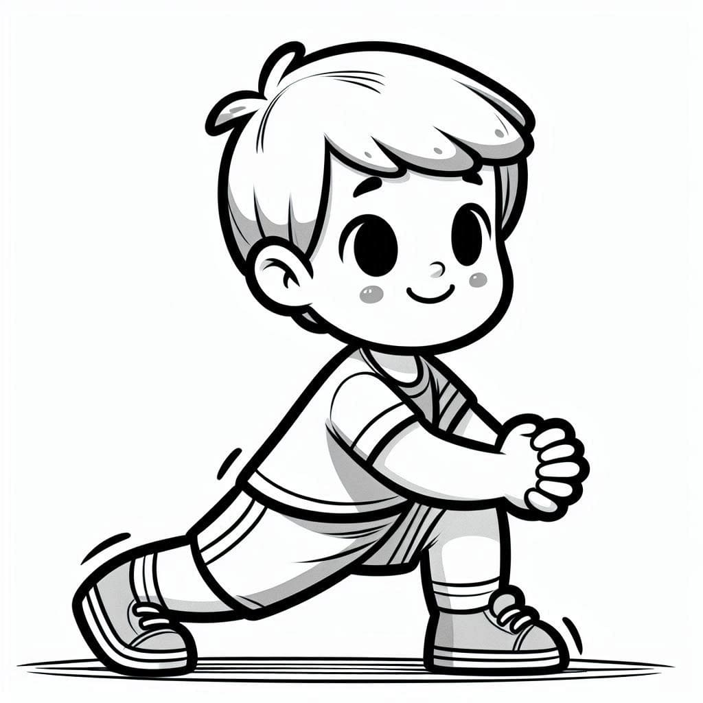 Cậu Bé Cute Tập Thể Dục