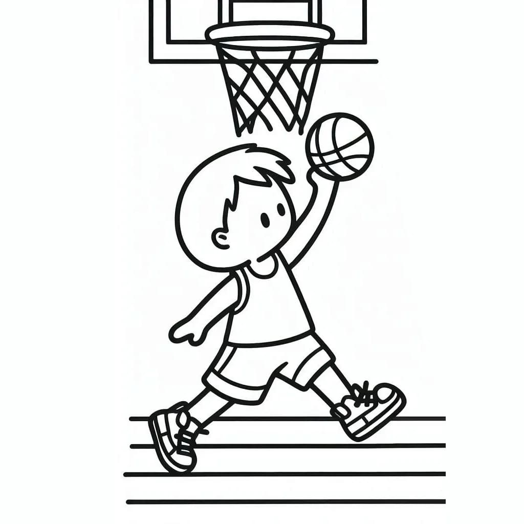 Cậu Bé Ném Bóng Rổ
