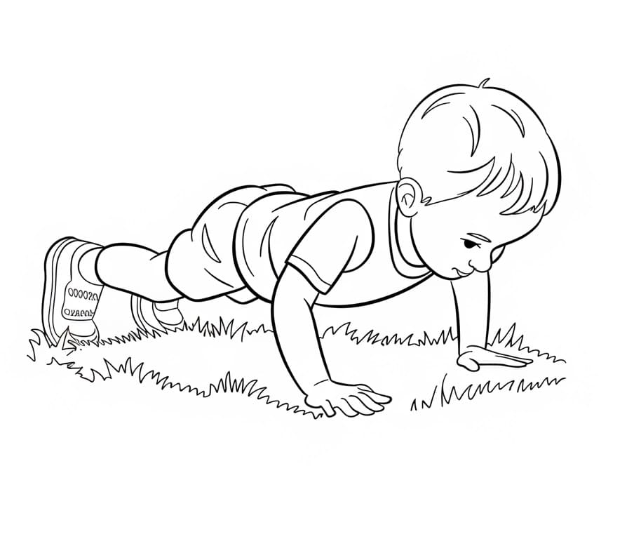 Cậu Bé Tập Hít Đất