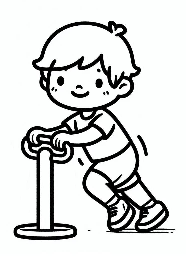 Cậu Bé Tập Thể Dục Khỏe