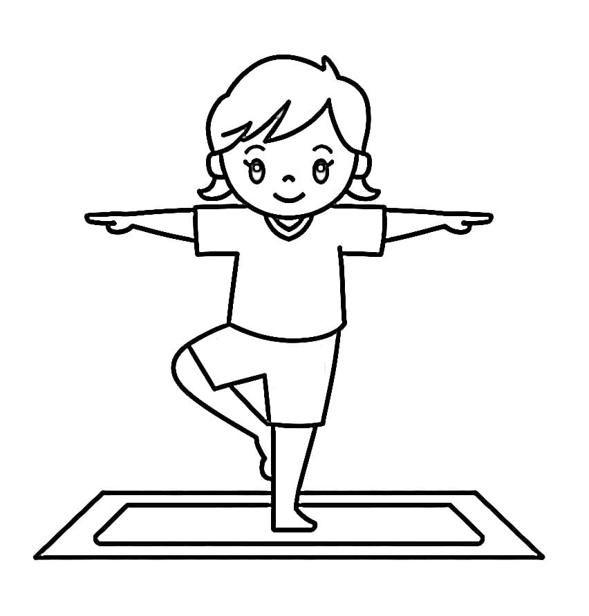 Cậu Bé Vui Vẻ Tập Thể Dục