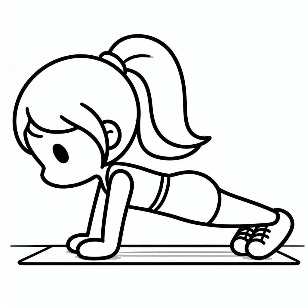 Cô Bé Đang Tập Thể Dục