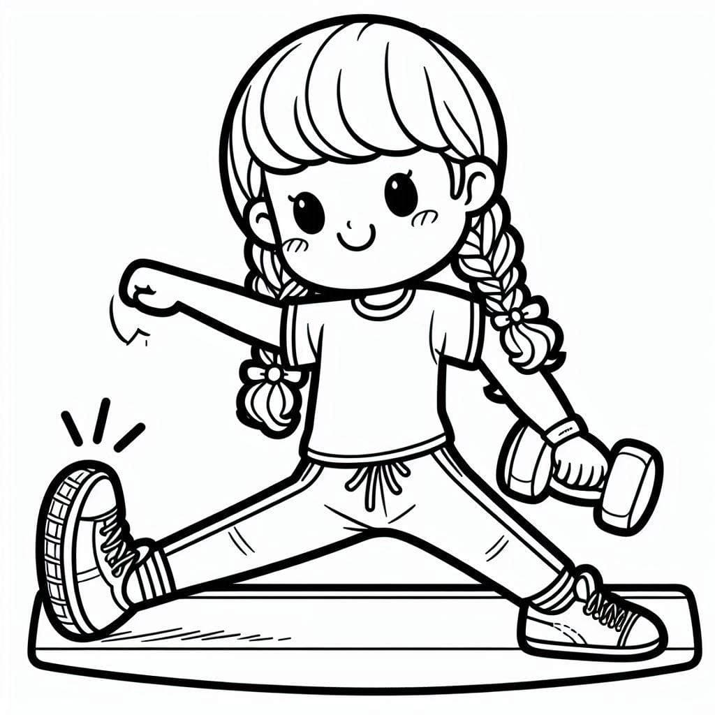 Cô Bé Đáng Yêu Tập Thể Dục