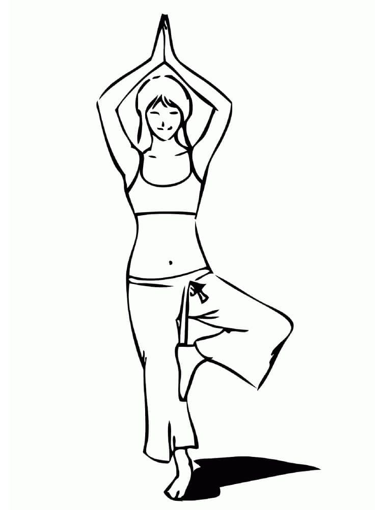 Cô Gái Đang Tập Yoga