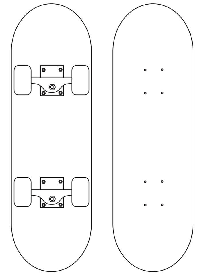 Mặt Dưới và Trên Chiếc Ván Trượt