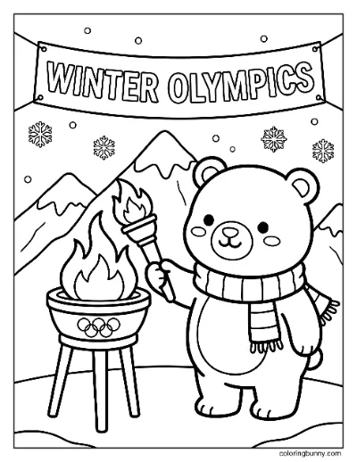 Trang Tô Màu Ngọn Lửa Thế Vận Hội Mùa Đông