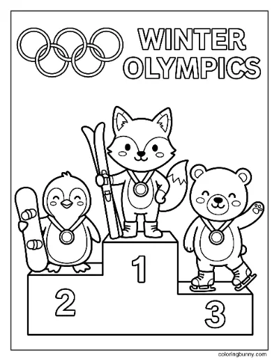 Trang Tô Màu Bục Vinh Quang Thế Vận Hội Mùa Đông