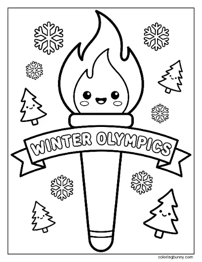 Trang Tô Màu Ngọn Lửa Thế Vận Hội Mùa Đông