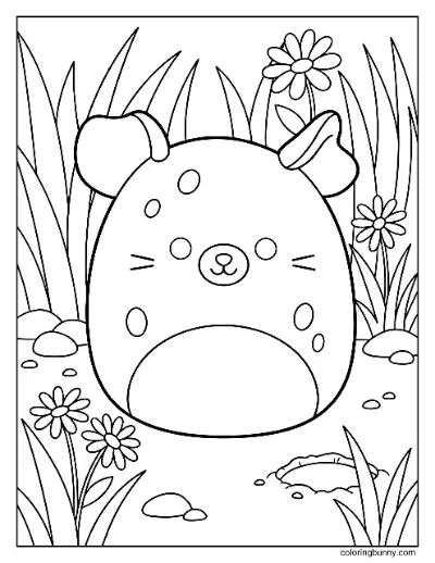 Tranh Tô Màu Amelia Chuột Phô Mai Squishmallow