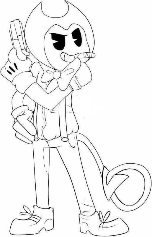 bendy cầm súng lục