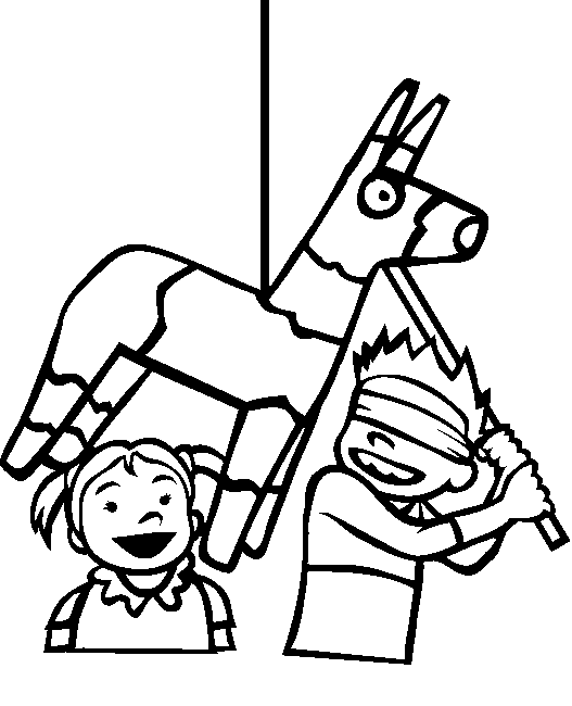 bọn trẻ đập pinata