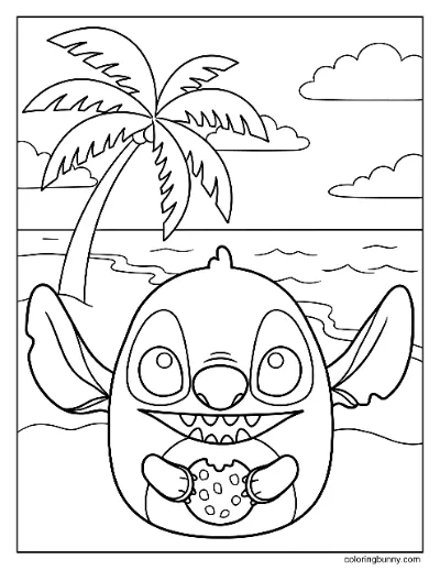 Trang Tô Màu Disney Đầu Bếp Stitch Squishmallow