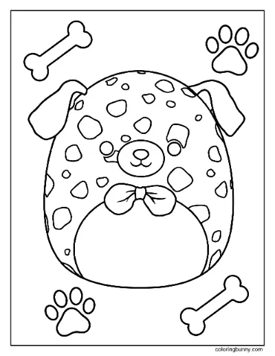 Trang Tô Màu Dustin Đốm Squishmallow