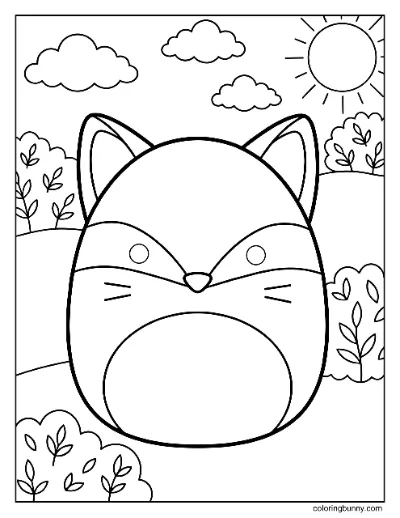 Tranh Tô Màu Fifi Cáo Squishmallow