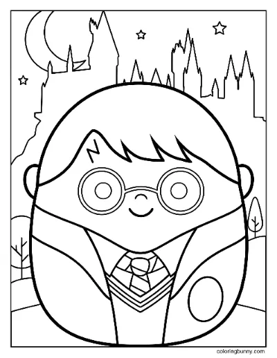 Tranh Tô Màu Harry Potter Squishmallow