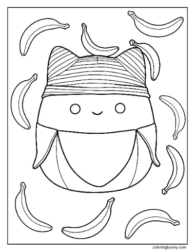 Trang Tô Màu Junie Chuối Squishmallow