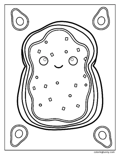 Trang Tô Màu Sinclair Bánh Mì Bơ Squishmallow