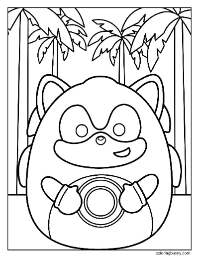 Trang Tô Màu Sonic Nhím Squishmallow