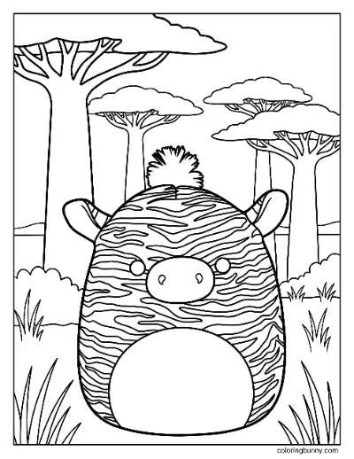 Tranh Tô Màu Tracey Hươu Cao Cổ Squishmallow