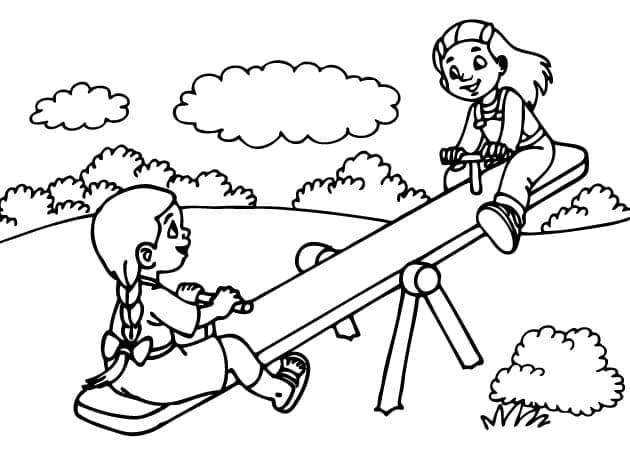 Bé Gái Chơi Bập Bênh