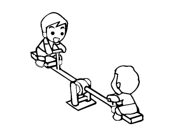 Bé Trai Chơi Bập Bênh