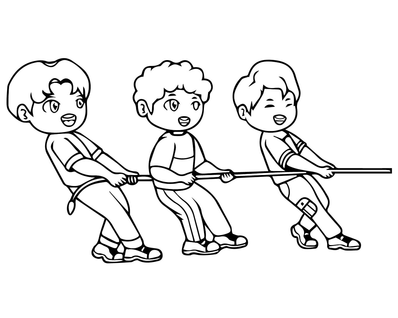 Bé Trai Chơi Kéo Co