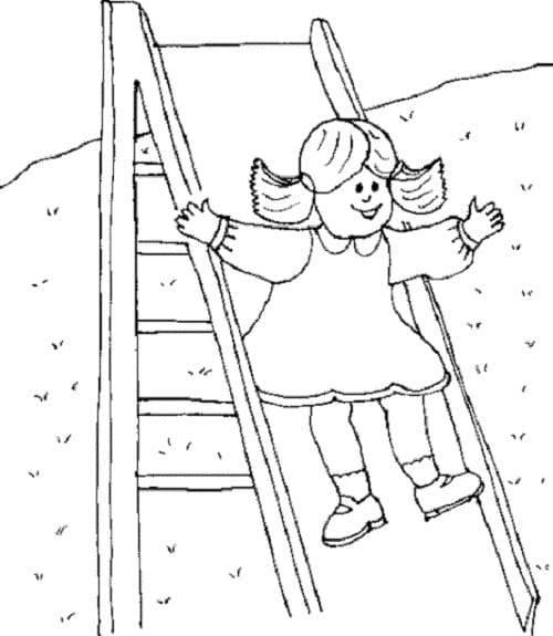 Cô Bé Chơi Cầu Trượt