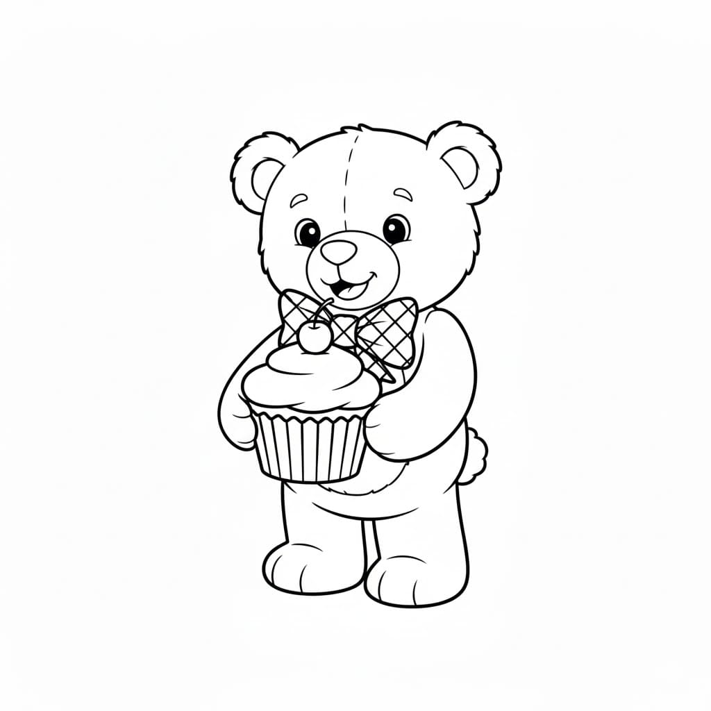 Gấu Teddy Và Bánh Kem