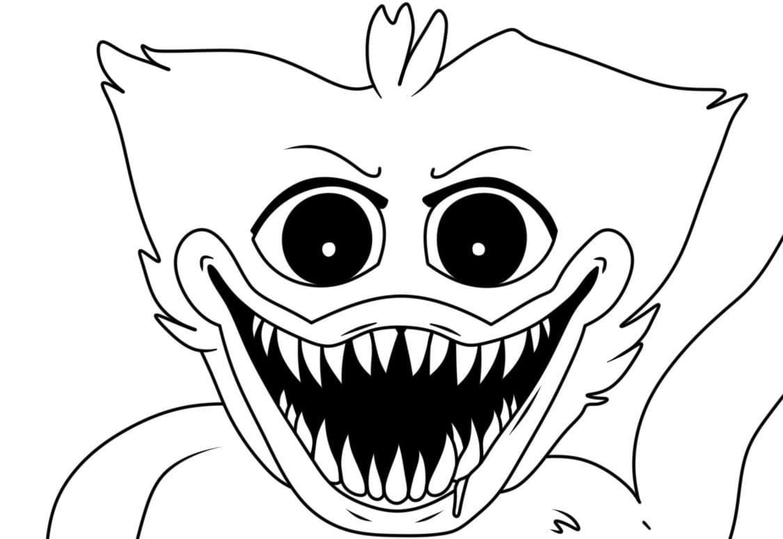 Huggy Wuggy Với Khuôn Mặt Đáng Sợ