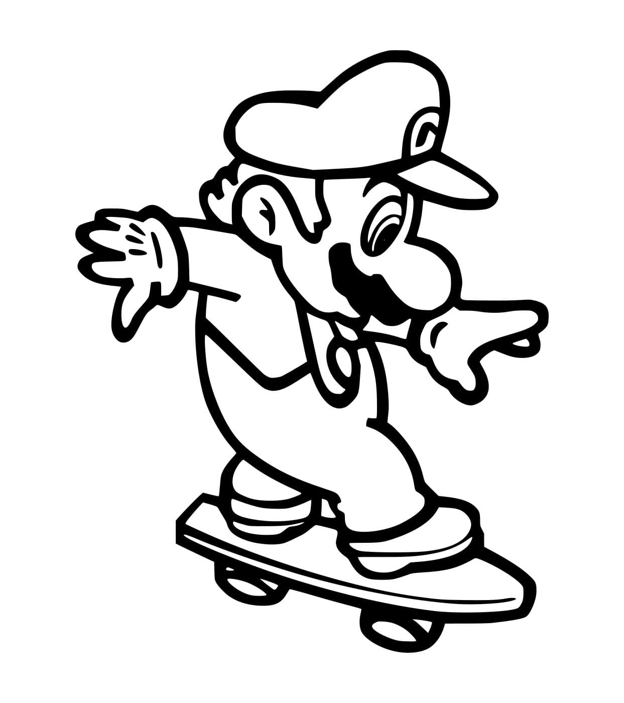 Mario Chơi Ván Trượt