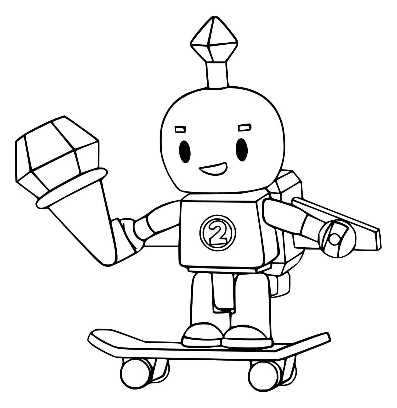 Nhân Vật Trượt Ván Roblox Robot