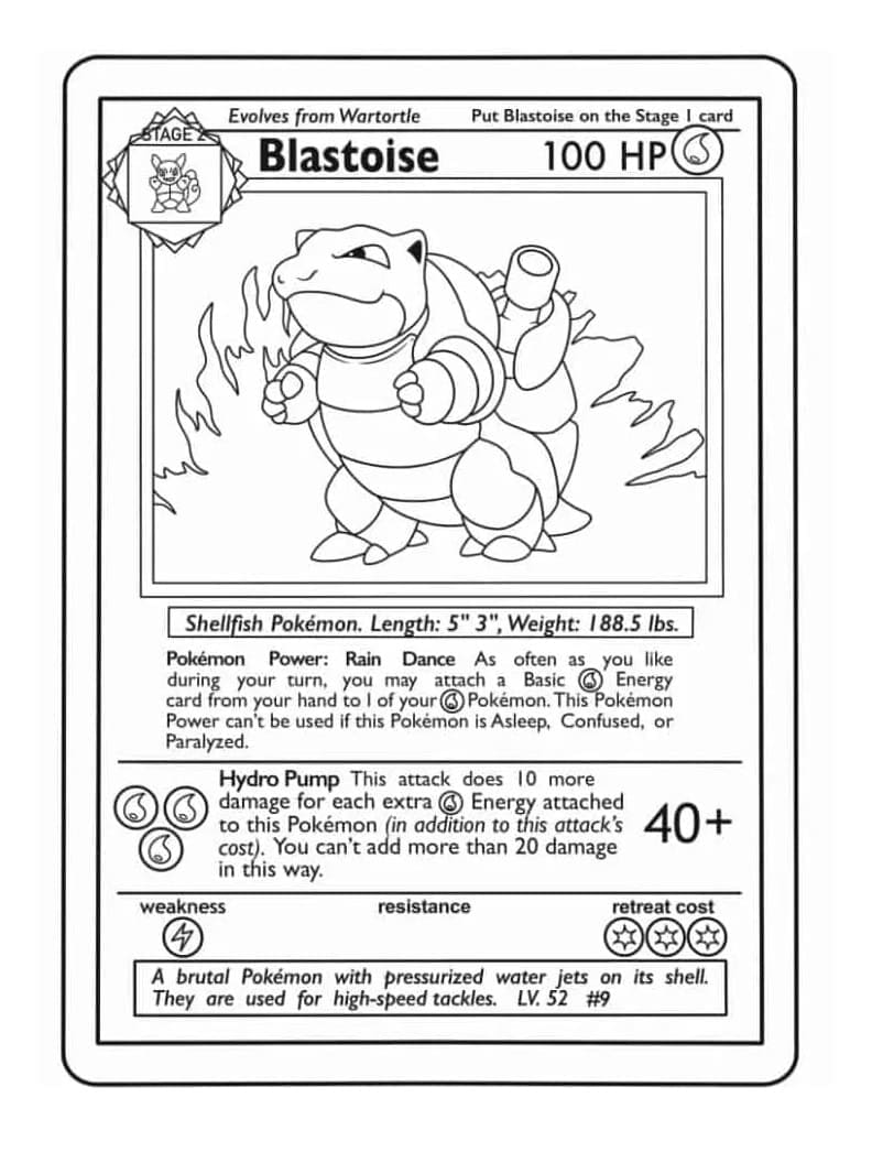 Thẻ Pokemon Blastoise