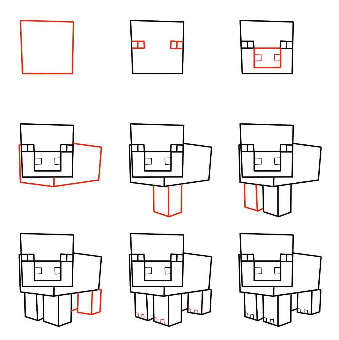 Vẽ Con Heo Trong Minecraft