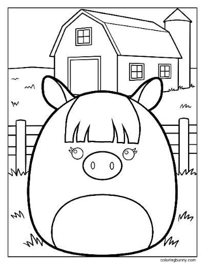 Trang Tô Màu Veronica Ngựa Shetland Squishmallow