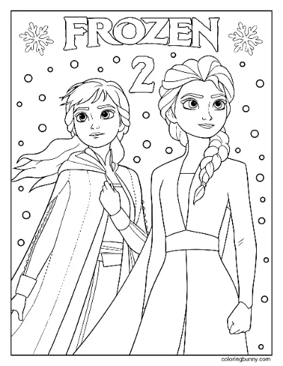 Anna và Elsa Frozen 2 Tranh Tô Màu Disney 2