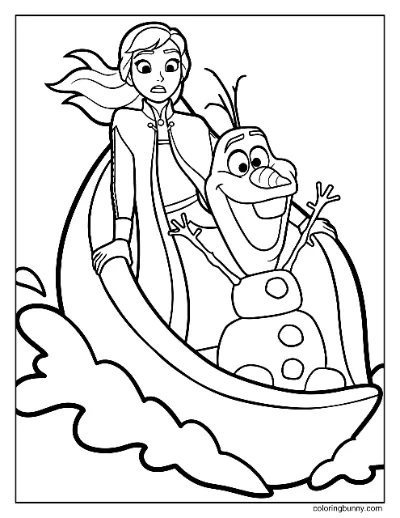Anna và Olaf Frozen 2 Trang Tô Màu Disney
