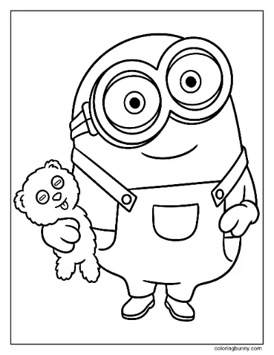 Tranh Tô Màu Minion Bob