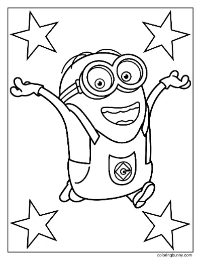 Tranh Tô Màu Minion Dave