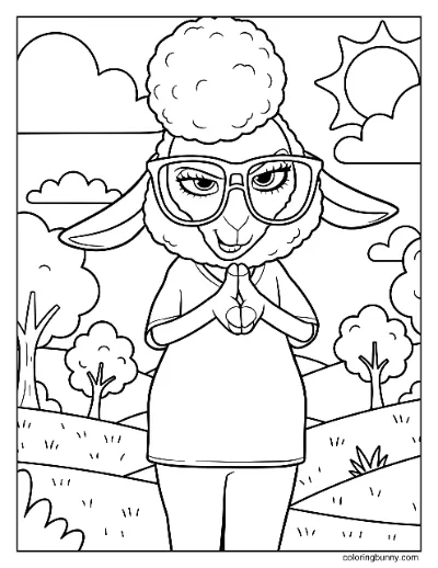 Trang Tô Màu Dawn Bellwether Zootopia 2