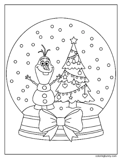 Disney Olaf và Quả Cầu Tuyết Cây Thông Giáng Sinh