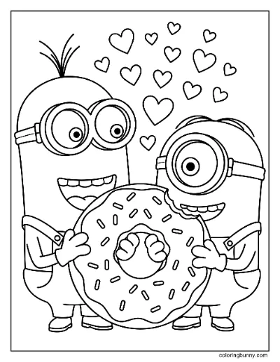 Trang Tô Màu Minions Bánh Rán