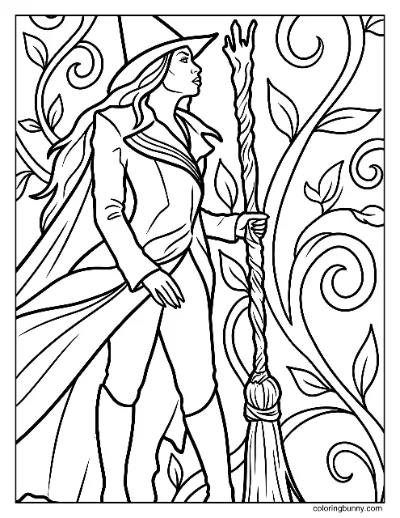 Elphaba Với Dây Leo Xấu Vì Tốt Trang Tô Màu