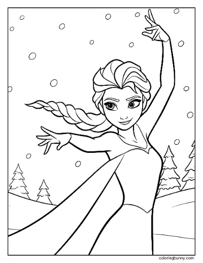 Elsa Trang Tô Màu Frozen Disney
