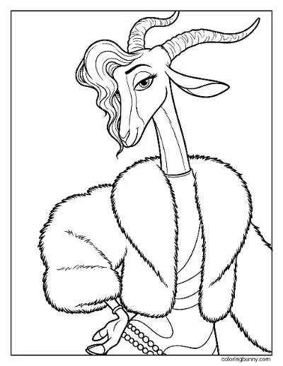 Trang Tô Màu Gazelle Zootopia 2